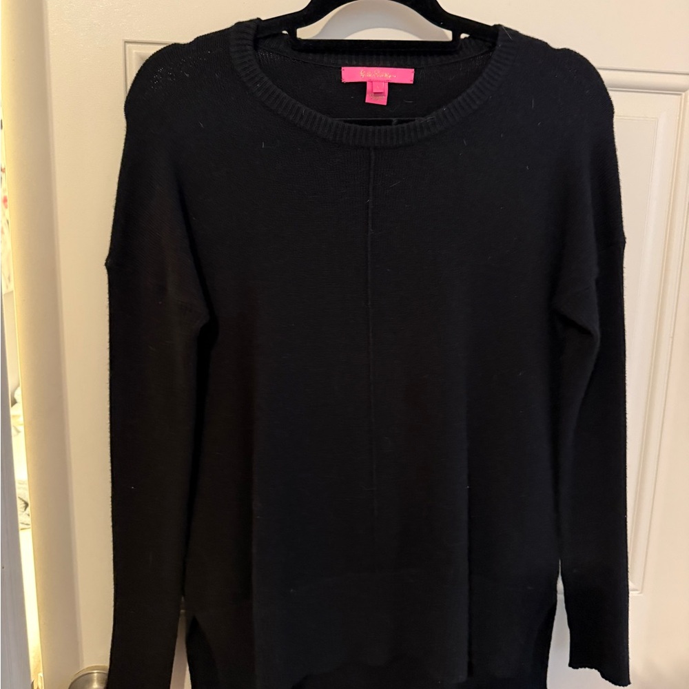 Lilly Pulitzer Black Crew Neck Sweater NWOT